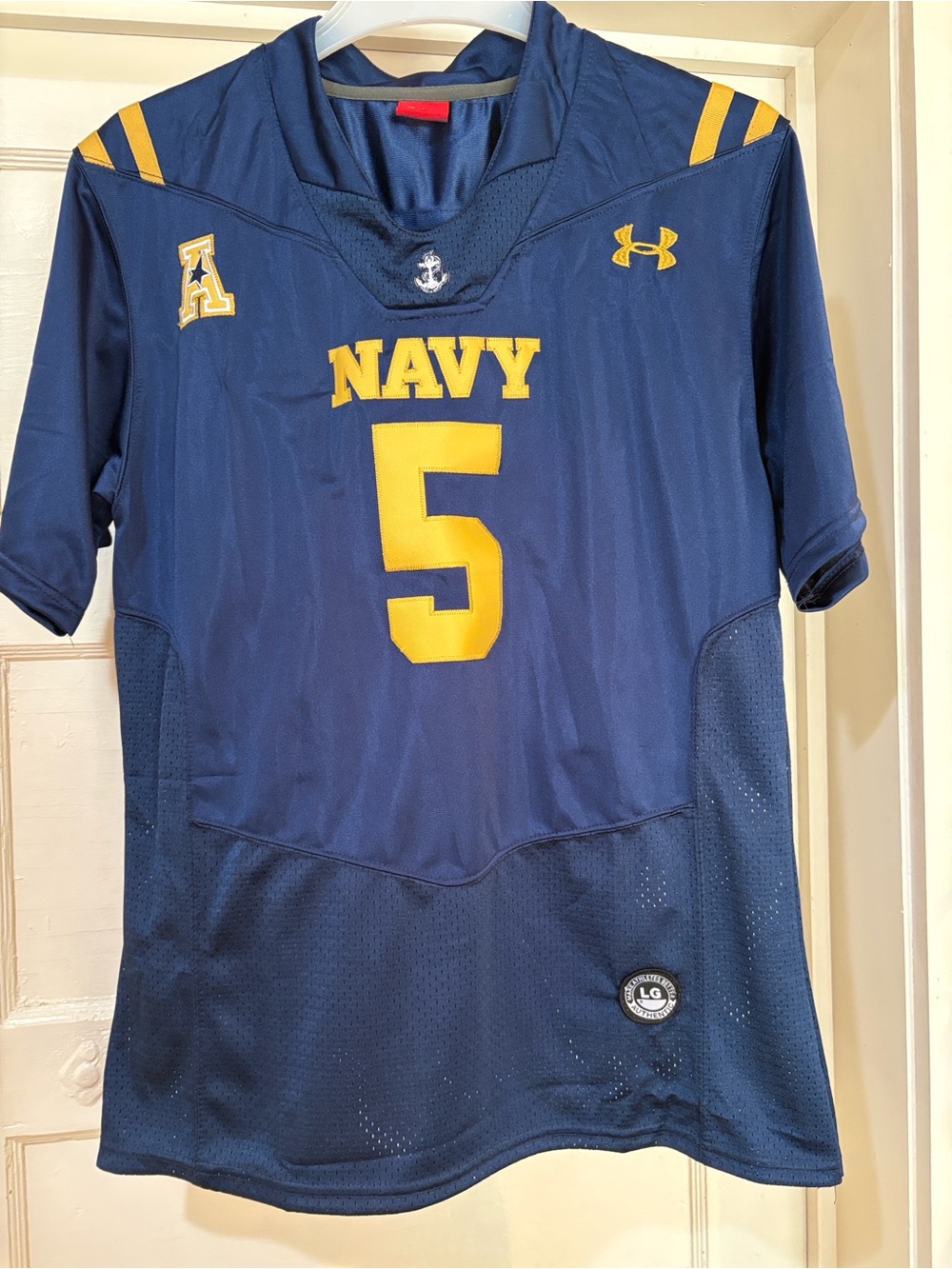 Under Armour Navy & Gold 'Navy' Football Jersey - Kids